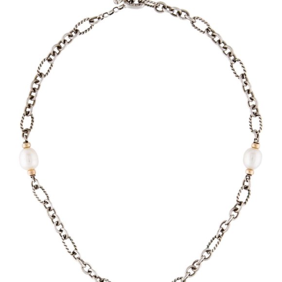 David Yurman Jewelry - David Yurman Authentic 3 Pearl Station Necklace